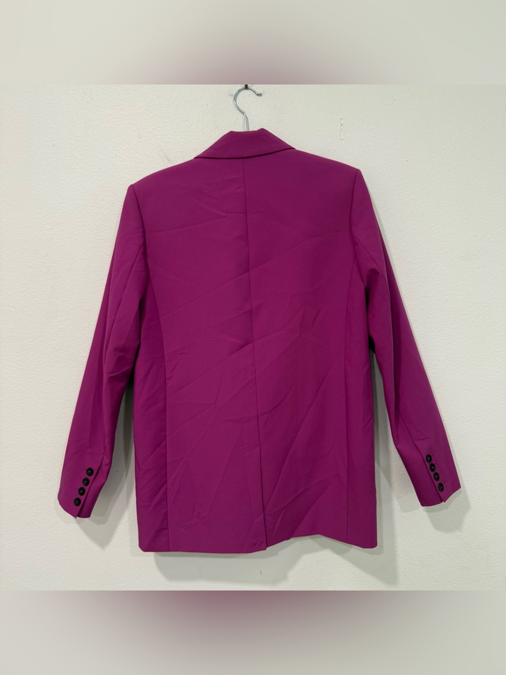 Zara Double Breasted Viva Magenta Oversized Blazer S - Picture 6 of 6